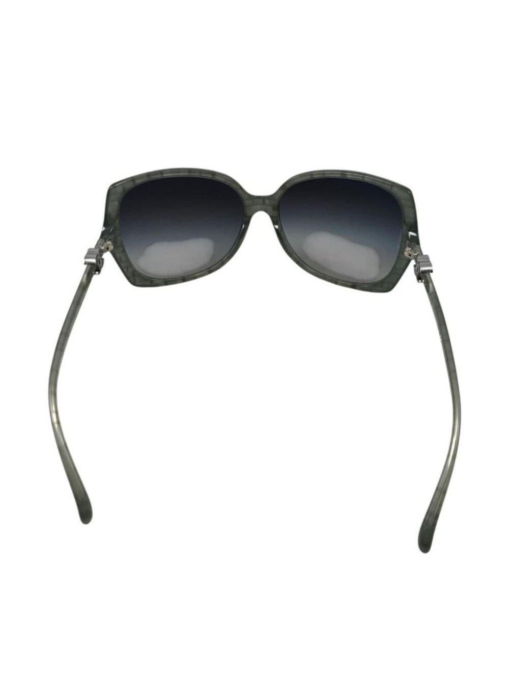 Chanel Sunglasses CC Logo Acetate Green Silver Eyewear - Picture 4 of 8